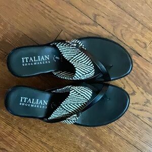 Italian Shoemakers wedge thong sandals